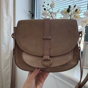Zara real Suede Women's Crossbody Bag